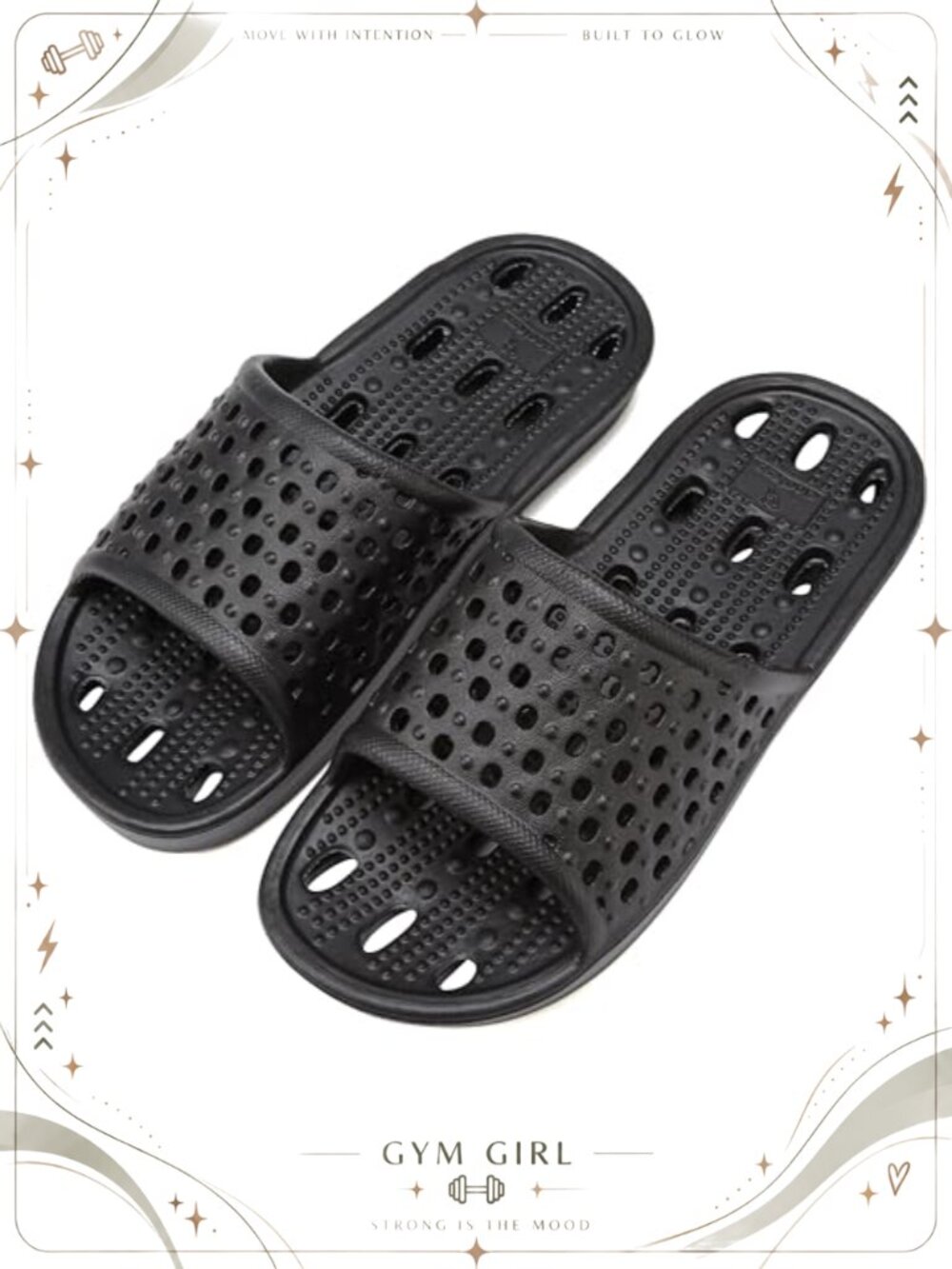 Shower Shoes Slide Non-Slip Drainage Holes Slippers EVA Quick Dry Unisex
